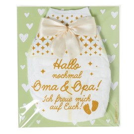 goldprintz I You Will Be Grandparents Again I Gold Printed Nappy Postcard I Announce Pregnancy 2nd Child I We Get a Baby Announcement I Baby Announcement Pregnancy - Baby News