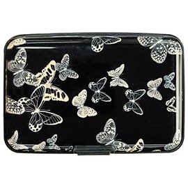 Credit Card Holder Slim Mini RFID Blocking Credit Card Protector Aluminum Business Card Case Metal ID Organizer Wallet with 8 Slots, 03O, Modern