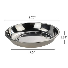 Teyyvn 4-Piece Dinner Plates, Stainless Steel Round Salad Camping Plate