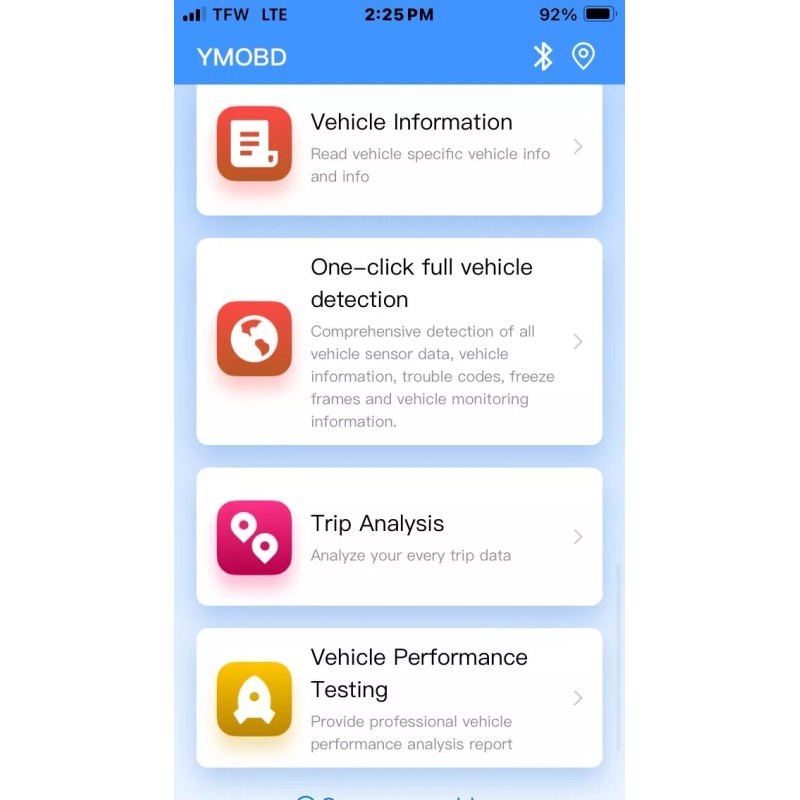 Bluetooth OBD2 OBDII Car Fault Code Reader Diagnostic Scanner for