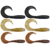 Dieter Eisele Wirbelwind Jigs Natural, 6 Rubber Baits for Sea
