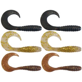 Dieter Eisele Wirbelwind Jigs Natural, 6 Rubber Baits for Sea Fishing for Cod & Pollock, Rubber Jig, Sea Bait, Cod Bait