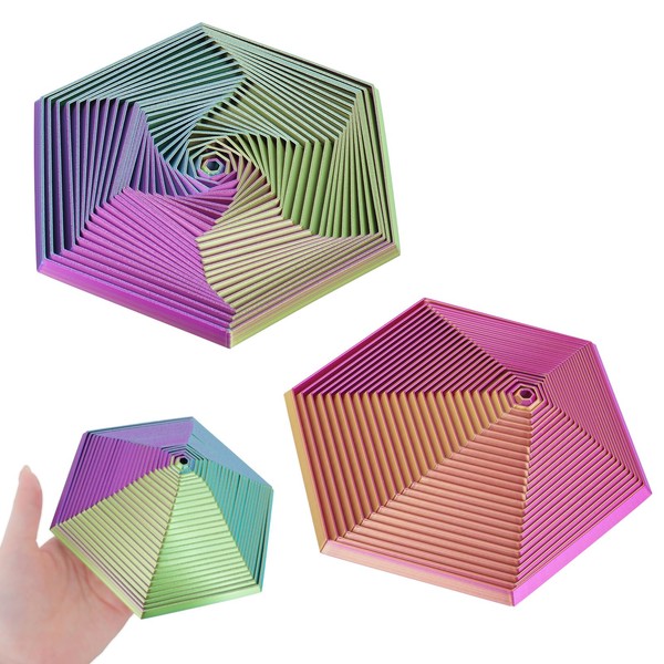 Fractal Fidget Hexagon, 3D Printed Hexagonal Toys,Hexagon Fidget Toy，Infinity Cube