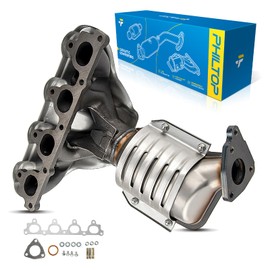 PHILTOP High Flow Catalytic Converter Fit for 1996-2000 Civic CX/DX/GX/HX/LX (except EX model) Direct-Fit Stainless Steel Catalytic Converter OE 674439 (EPA Compliant)