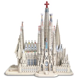 Piececool 3D Puzzle Metal Architecture Sagrada Familia, 3D Metal Puzzle for 340 Stainless Steel, Full Metal, 1:1 Restore, Birthday Gift, Model Kit Adults, 450 Pieces