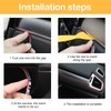 XINLIYA Car Interior Moulding Trim Strips, 33Ft/10M Universal Electroplating Decoration