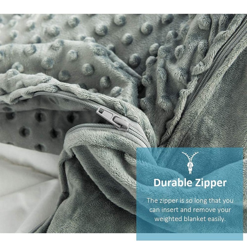 Syrinx Removable Duvet Cover Queen Size for Weighted Blanket Minky