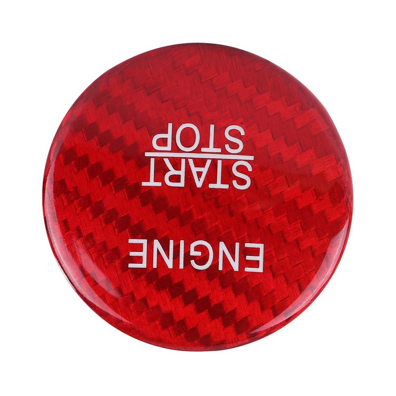 Engine Start Button Cover, Qiilu Carbon Fibre Engine Start Button