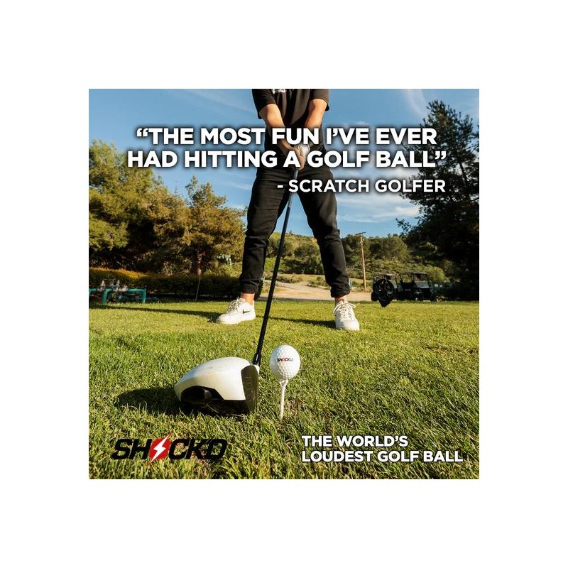 SHOCK'D Golf Balls - World's LOUDEST Golf Ball - Viral