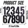 6 Sheets 3 Inch Black Number Stickers for Decoration for