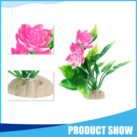 CAPASTEC Fish Tank Aquarium Decorations Artificial Plants, Plastic Artificial Water Plants for Aquarium 5.91Inch (Pink)