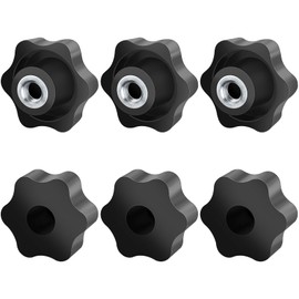 Jeboler Jeboler Sterngriffmutter M10 6 Stck, R?ndelschraube ?u?erer Durchmesser 50mm, Sterngriffmutter Innengewinde Verzinktes Eisen fr Maschinen und Anlagen, M?bel, Werkzeugmaschinen, Fitnessger?te