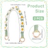 Beebeecraft 2Pcs Short Purse Chain Strap Daisy Flower Green Cotton