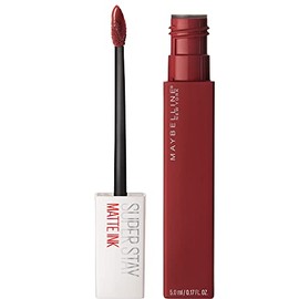 Maybelline New York Super Stay Matte Ink Liquid Lipstick, Long Lasting High Impact Color, Up to 16H Wear, Voyager, Deep Red, 0.17 fl.oz