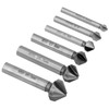 QWORK® Countersink 90° 6.3-20.5 mm HSS Steel Countersink Drill Bit