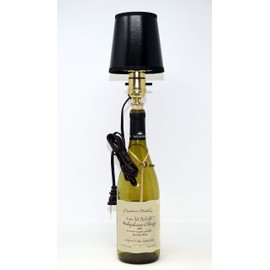 Creative Hobbies® M988G Wine Bottle Lamp Making Kit is Pre-Wired and Easy to Use for DIY Lamp, Gold Color Lamp Cord & Socket