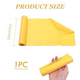 Resistance Band, 1.5M Skin-Friendly Exercise Bands Natural Latex Long Resistance Bands Exercise Bands Pilates Bands for Women and Men Ideal for Stretching, Yoga, Gym, Fitness (Yellow)