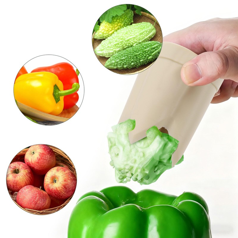 4 PCS Pepper Corer, Upgrade 2 in 1 Pepper Seed