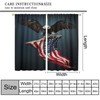 American Flag Blackout Curtain,Flying Bald Eagle American Flag Window Curtains