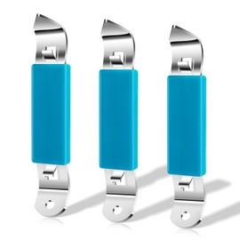 BEATURE Bottle Opener - 3 Pieces Magnetic Beer Bottle Openers - Metal Can Punch Opener Magnet for Fridge, Cyan