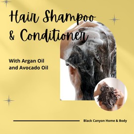 Adrielle Essentials Graham Cracker Scented Biotin Hair Shampoo and Conditioner Set, 16 Oz Shampoo - 16 Oz Conditioner