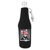 Abraham Drinkin Beer Bottle Coolie With Opener Black