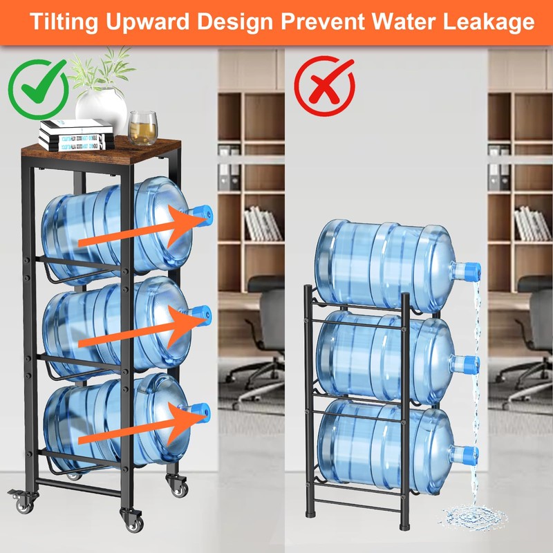 5 Gallon Water Bottle Jug Holder 3-Tier Water Bottle Holder