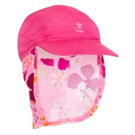 Tuga Girls Flap Sun Hat (UPF 50+), Fresia, Large