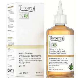 Tónico Facial con Ácido Glicólico al 7%: Exfoliante Químico para Puntos Negros, Poros y Acné - 240ml para Piel Grasa y Mixta, Elimina Manchas y Arrugas, Regalo Skincare para Mujer