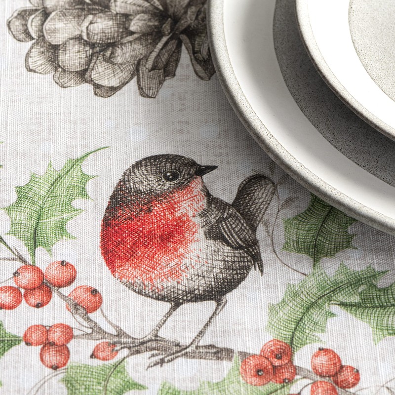 Maison d' Hermine Christmas Dew 100% Cotton Tablecloth for the