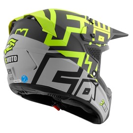 FC-Moto Flex Motocross Helmet, Black/Yellow, XL