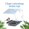 EMAISOTRE Clear Plastic Window Bird Feeder with Resilient Wall Stickers
