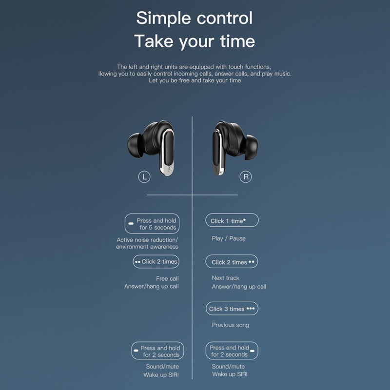 V8 Wireless BT Headset LCD Full Color Smart Display Touch