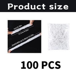 Pack of 100 Multifunctional Food Covers, Reusable Covers for Food, Elastic Food Storage Bags with Elastic Band, Cover for Food Cover and Fresh Holding Bags, Shower Cap Women