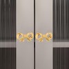 JEIYMIUW 2 Pack Bow Drawer Knobs,Gold Drawer Pulls,Gold Kitchen Cabinet