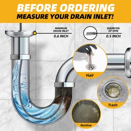 EHDY Drain Auger, Drain Snake With Drill Adapter, 25ft Plumbing Auger Heavy Duty Flexible Sink Steel Plumbing Auger Bathroom Hair Clog Removal Tool