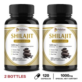 pslalae Shilajit - Stress & Anxiety Relief, Fight Fatigue, Energy Production, Endurance - 2 Pack