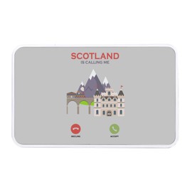 Fabulous Metalldose grau - Scotland Is Calling Me Landscape Lake Mountain 11 x 18.5 x 5.5 cm, Aufbewahrungsbox, Schlüssel, Werkzeuge, Brotdose, Süßigkeiten, Kekse