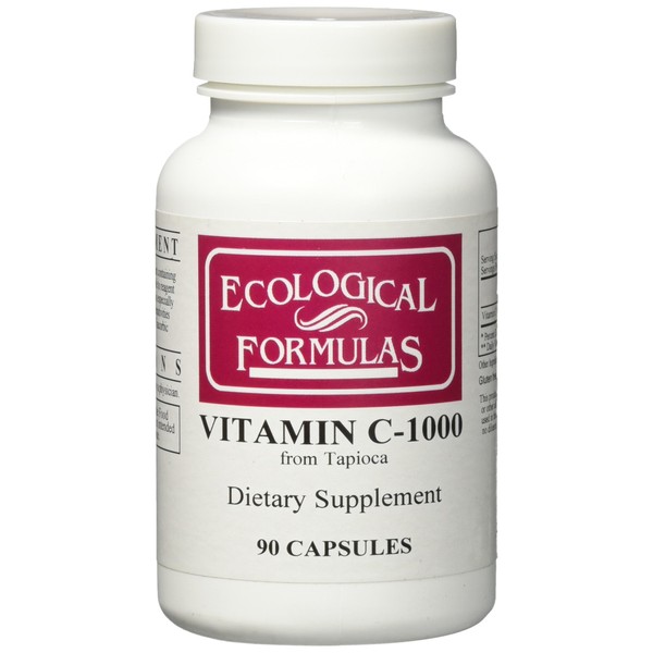 Ecological Formulas Vitamin C-1000 Capsule from Tapioca, 90 Count