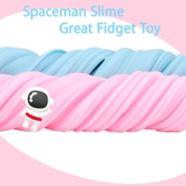 Pink Butter Slime Pack 8 OZ, Non-Sticky Soft Sludge Toy, Astronaut Theme Toy Slime for Kids Party Favors, Birthday Presents, School Prizes, Stress Relief Supplies, Afofall Slime Toy