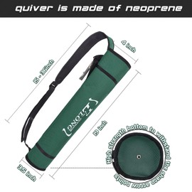 Elong Archery Quiver Back Arrow Quiver Holder Adjustable Compound Recurve Bow Hunting Target Exercise for Teenagers and Adults GREEN