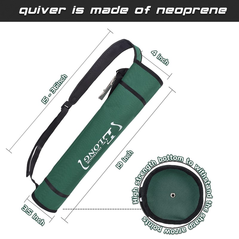 Elong Archery Quiver Back Arrow Quiver Holder Adjustable Compound Recurve