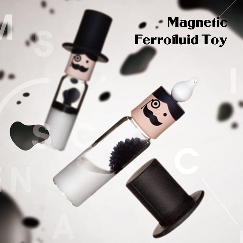 Ferrofluid Display Toy Magnetic Liquid Stress Relief Educational Cylindrical Ferrofluid