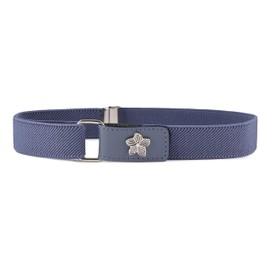 Ladeheid P15G Girls' Elastic Belt 1-6 Years 34-65 cm, Jeans/Flower