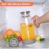 Glass Pitcher with Lid, 68oz Water Pitcher with Silicone Base