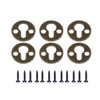 Metal Keyhole Hangers,Iron Shelf Brackets with Screws,Set of 20,Round Keyhole