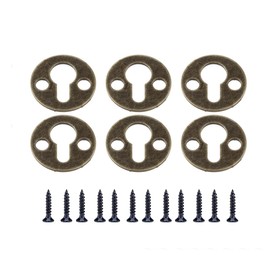 Metal Keyhole Hangers,Iron Shelf Brackets with Screws,Set of 20,Round Keyhole Brackets for Picture Frame Wall Decorations (Bronze)