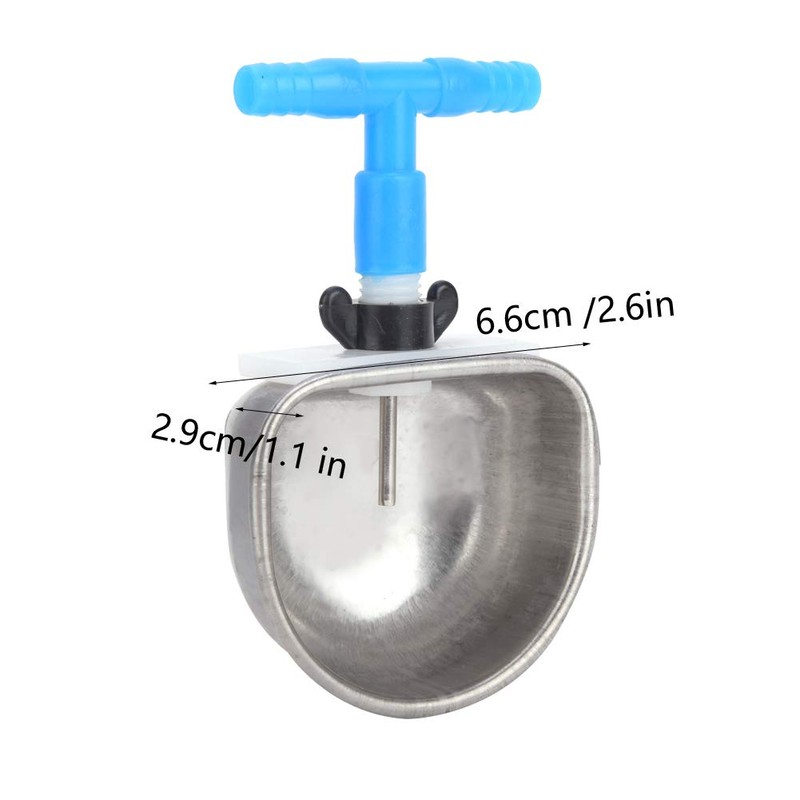 10Pcs Rabbit Drinking Water Bowl, Stainless Steel Rabbit Drinker, Rabbit