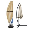 Teynewer Parasol Cover Waterproof, Cantilever/Straight Parasol Protective Covers with Telescopic