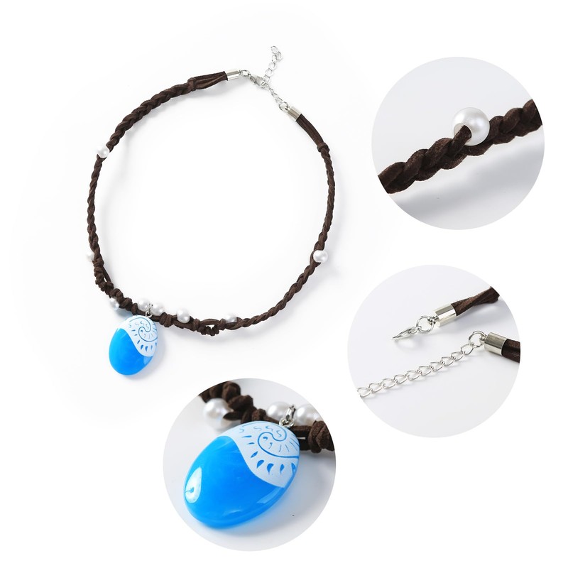 Princess Costume Accessories 3PCS Women Red Hair Bow Necklace Flower